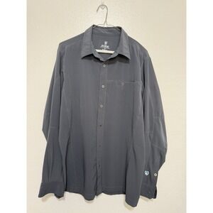 Kuhl Mens Medium Renegade Long Sleeve Tufflex Shirt Gray Outdoor OUT OF STOCK